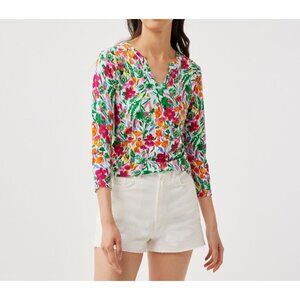 $237 NWOT Leo&Ugo Women's Floral Pullover Sweater Size 6